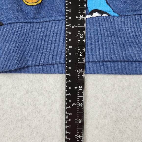 Disney Donald Duck All Over Print Sweatshirt Unisex Small S Blue Fleece Retro 90 - Picture 7 of 10